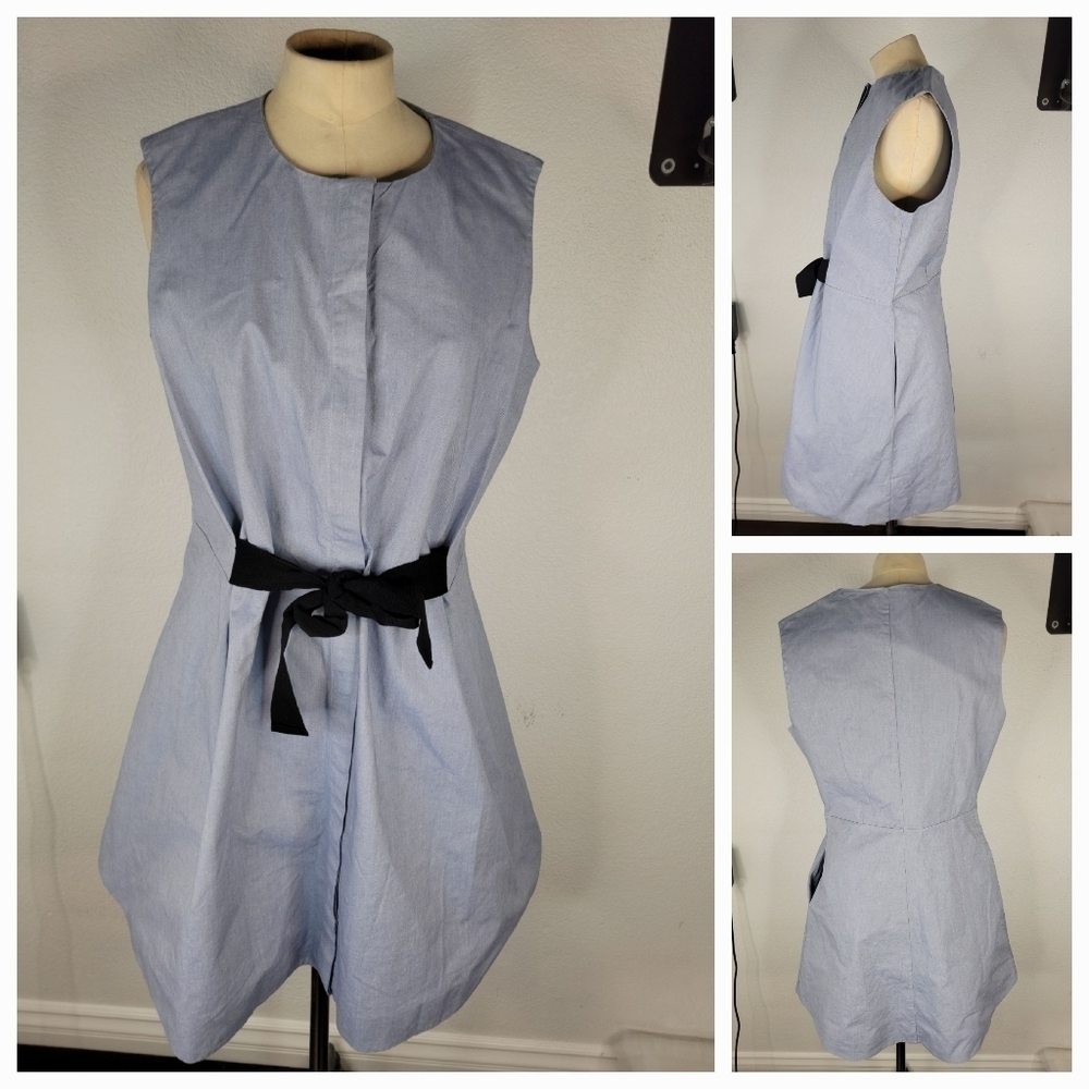 And Other Stories Sz US 12 Dress Fit And Flare Pockets Blue